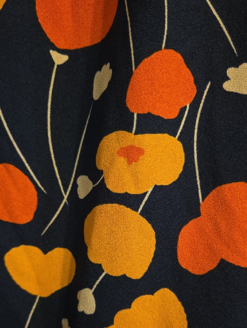 Princess Highway Navy Floral Shift Dress with Orange & Yellow Blooms - Picture 4 of 4